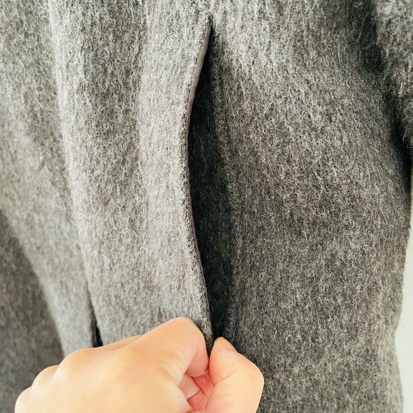 Eileen Fisher Baby Alpaca Wool Coat Grey Medium - Picture 3 of 7